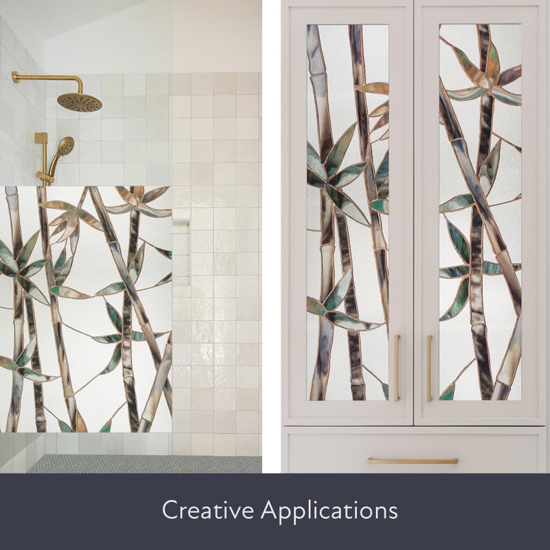 Artscape Glass Bamboo | Privacy Window Film with Vibrant Colored Pattern | Non-Adhesive & UV Protection | Easy to Apply & Removable | 24 x 36 Inches | Made in USA - Image 5